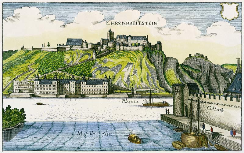 Koblenz, Ehrenbreitstein von Matthäus Merian der Ältere