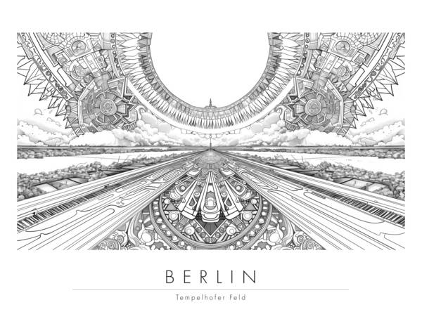 Mandala Berlin Tempelhofer Feld von Matthias Grüning