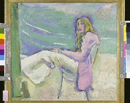 Young woman with blonde hair