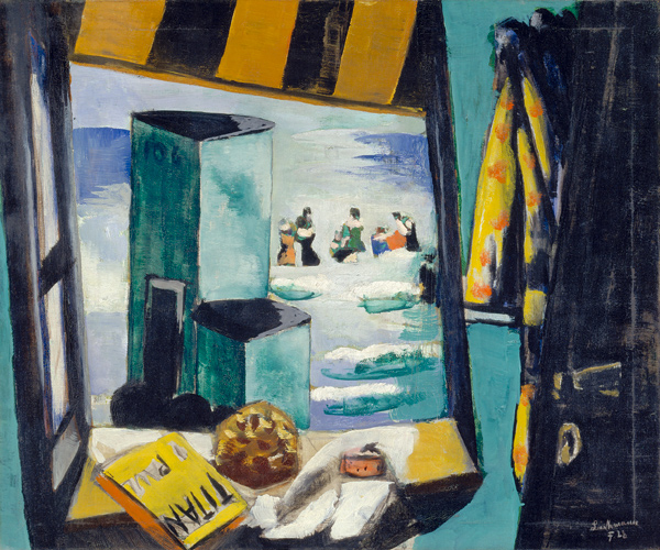 Badekabine, grün von Max Beckmann