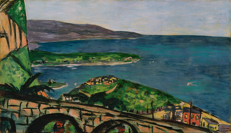 Blick auf Cap Martin, blau von Max Beckmann