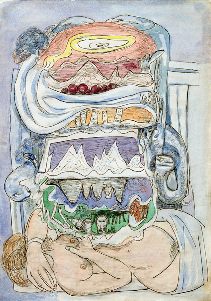 Dream of Weltkarte (Universum) von Max Beckmann