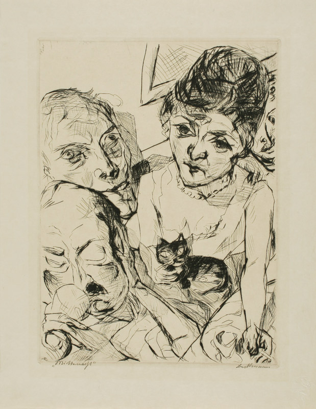 Evening, plate ten from Gesichter von Max Beckmann