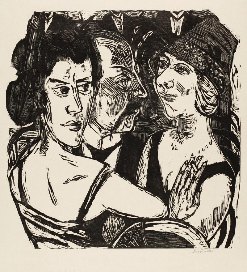 Gruppenbildnis Edenbar. 1923 (H. 277 II B) von Max Beckmann