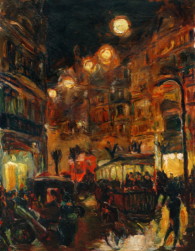 Straße bei Nacht von Max Beckmann