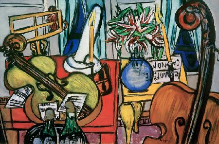 Stilleben mit Cello und Bassgeige