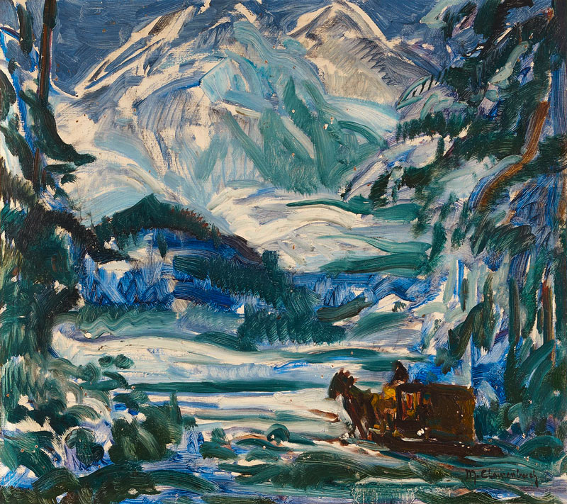 Sleigh Ride from Kitzbühel. von Max Clarenbach