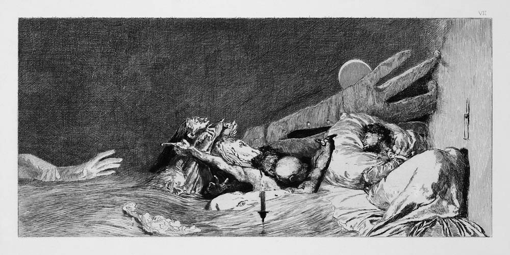 Ein Handschuh - Ängste von Max Klinger