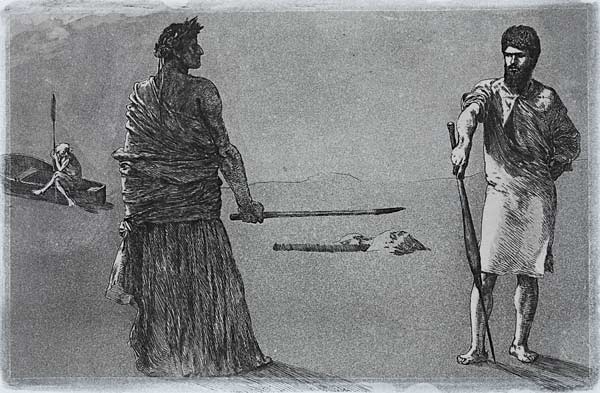 Satyre, aus Opus II, Rettungen Ovidischer Opfer von Max Klinger