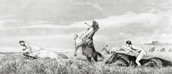 Verfolgter Centaur von Max Klinger