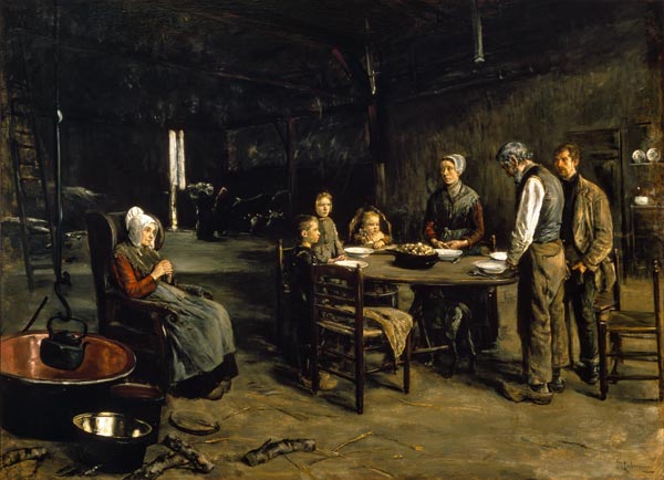 Das Tischgebet. von Max Liebermann