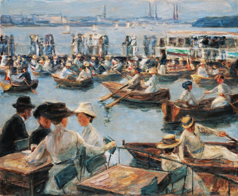 An der Alster in Hamburg von Max Liebermann