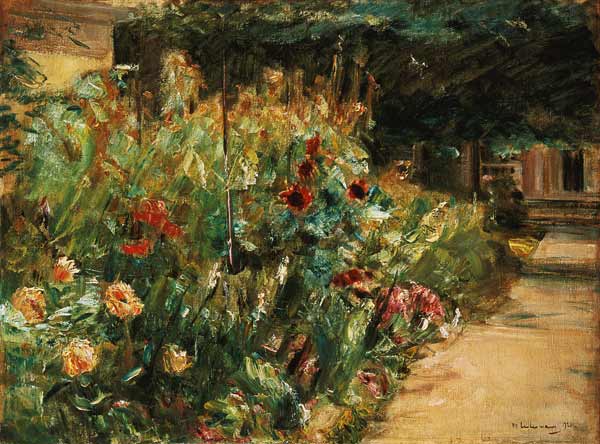 Blumenbeet im Garten des Künstlers am Wannsee von Max Liebermann