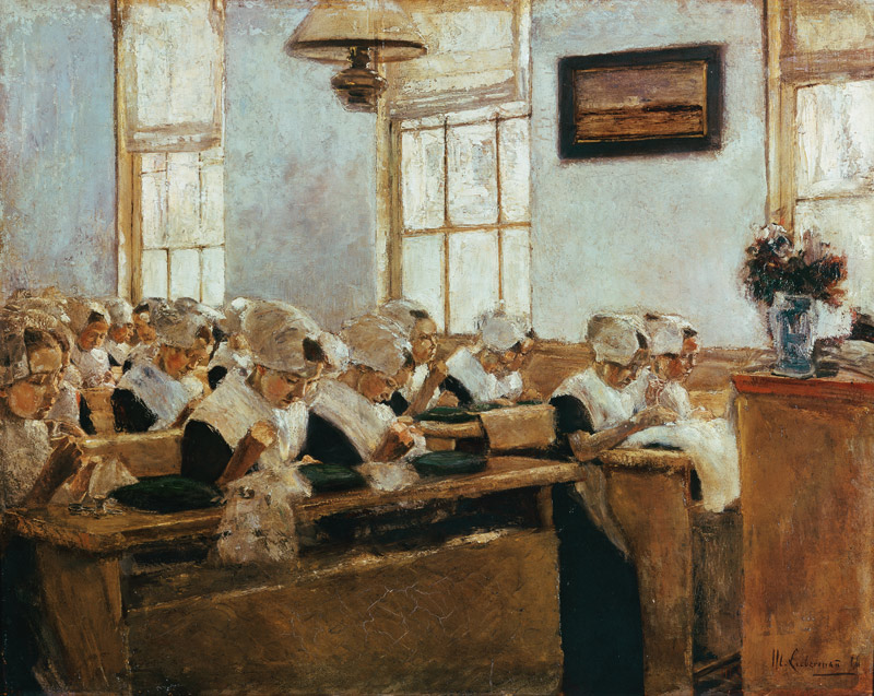 Holländische Nähschule von Max Liebermann