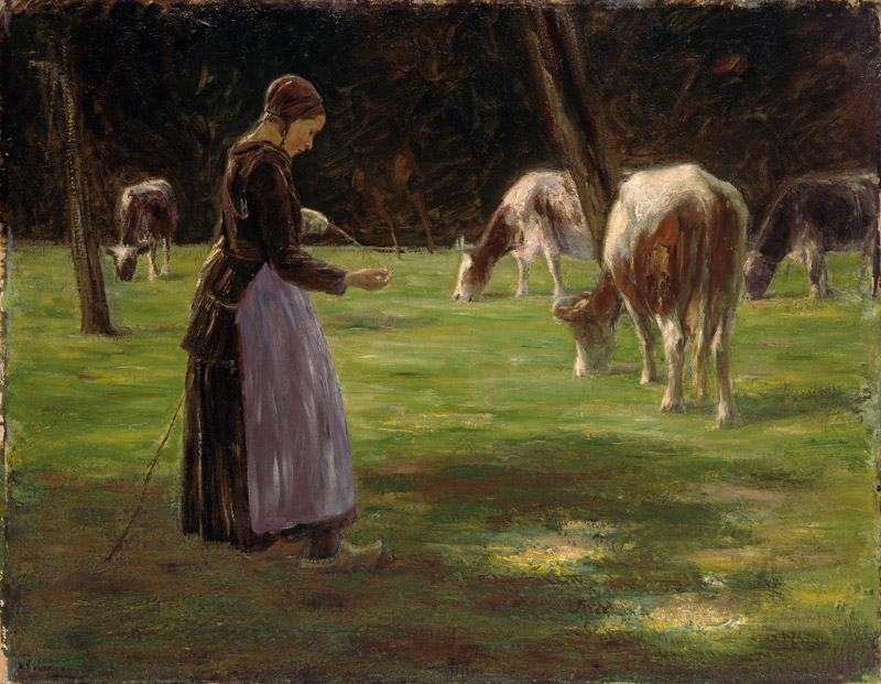 Kuhhirtin von Max Liebermann