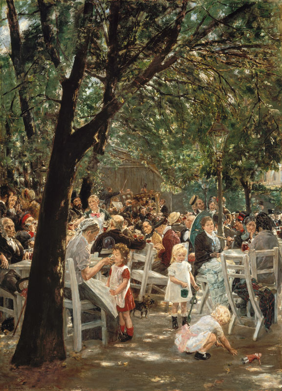 Münchner Biergarten 1883/84 von Max Liebermann