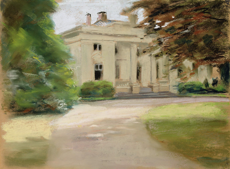 The Godeffroy Country House in Hirschpark von Nienstedten on the Elbe, 1902 (pastel on paper) von Max Liebermann