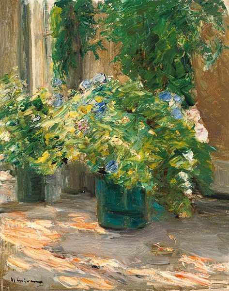 Blumentöpfe vor dem Haus von Max Liebermann