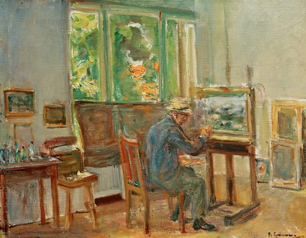Der Künstler in seinem Atelier in Wannsee