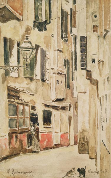Venetian Street, 1878 (w/c on paper) von Max Liebermann