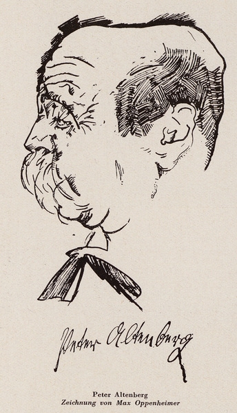 Peter Altenberg, Austrian writer and poet von Max Oppenheimer