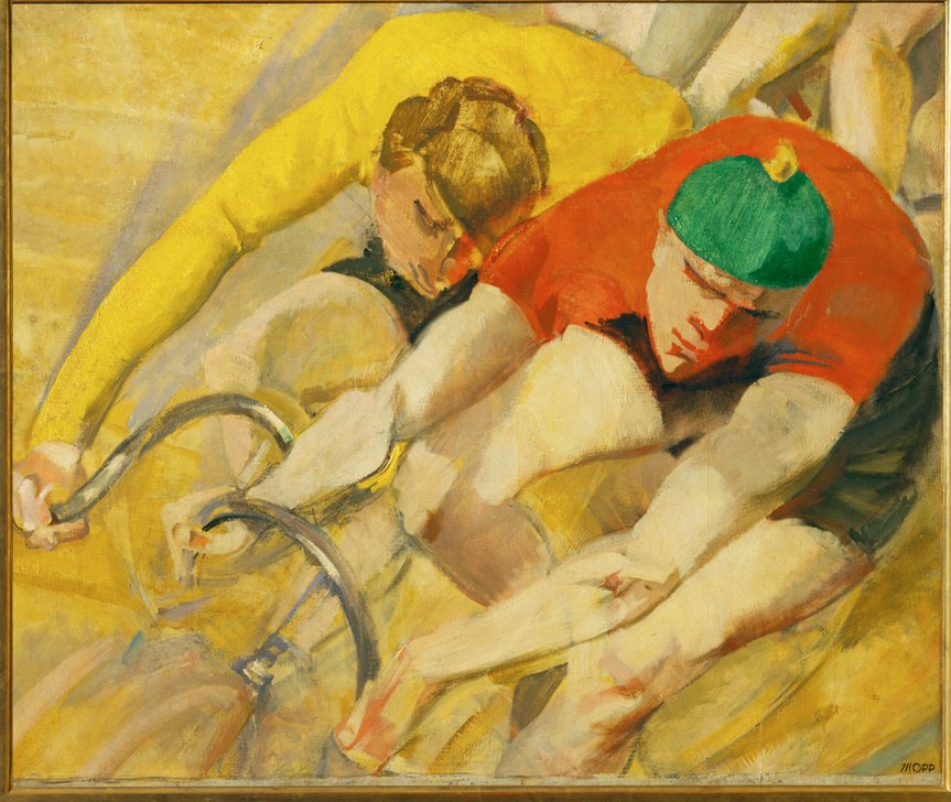 Six-day bicycle race von Max Oppenheimer