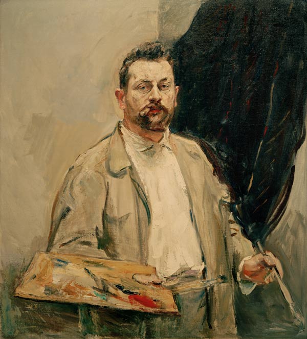 Selbstbildnis, mit Palette von Max Slevogt