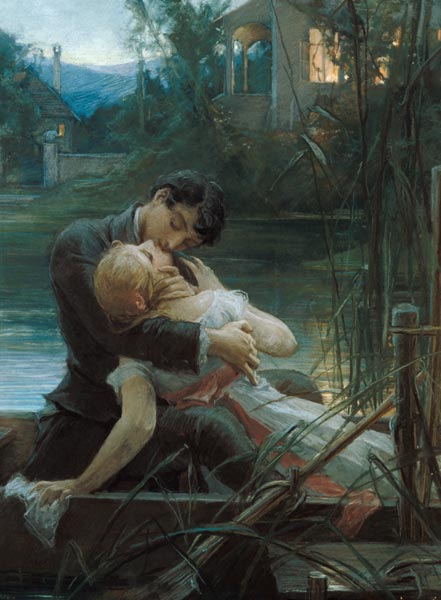 Liebespaar im Kahn von Maximilian Pirner