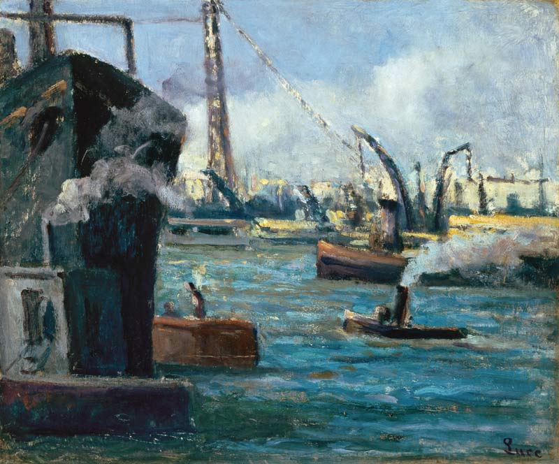 Im Hafen von Rouen von Maximilien Luce