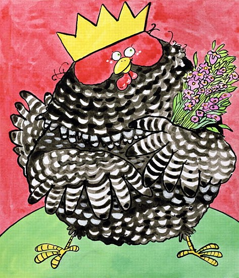 Hen, 1998 (w/c and ink on paper)  von Maylee  Christie