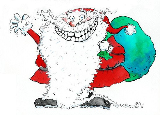 Ho, Ho, Ho! (w/c & ink on paper)  von Maylee  Christie