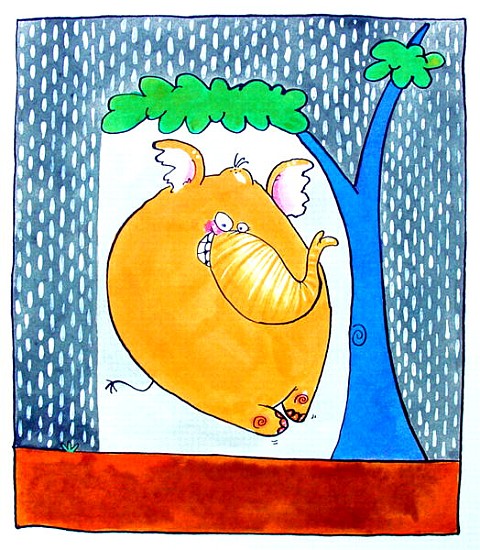 No rain, no rain! (w/c & ink on paper)  von Maylee  Christie