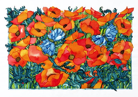 Poppies, 1998 (w/c on paper)  von Maylee  Christie