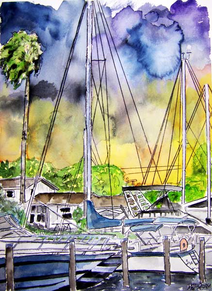 Boat Marina von Derek McCrea