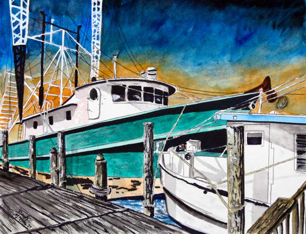 Shrimp boats von Derek McCrea