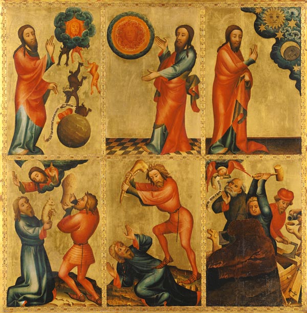 Left wing of the High Altar of St. Peter's in Hamburg, the Grabower Altar von Meister Bertram