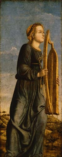 Harfespielende Muse von Meister (Ferraresischer)