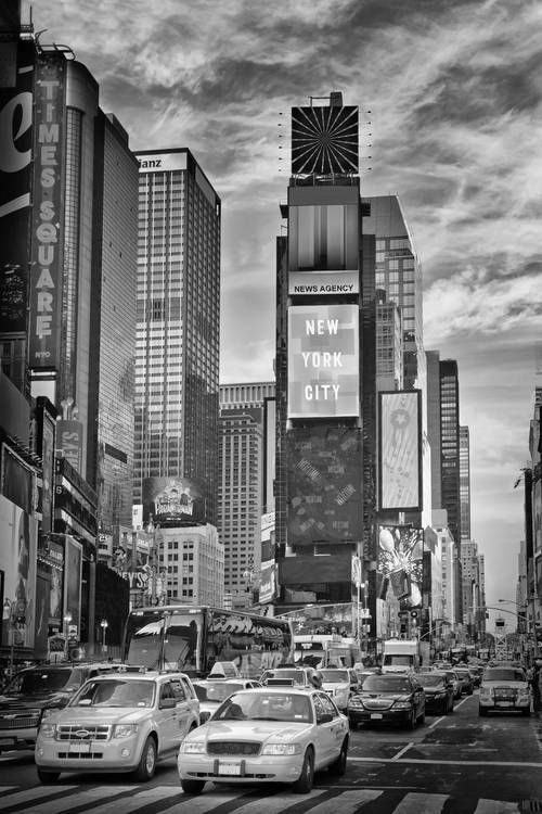 NEW YORK CITY Times Square | Monochrom von Melanie Viola