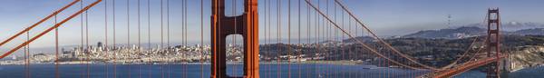 SAN FRANCISCO Golden Gate Bridge – Extremes Panorama von Melanie Viola