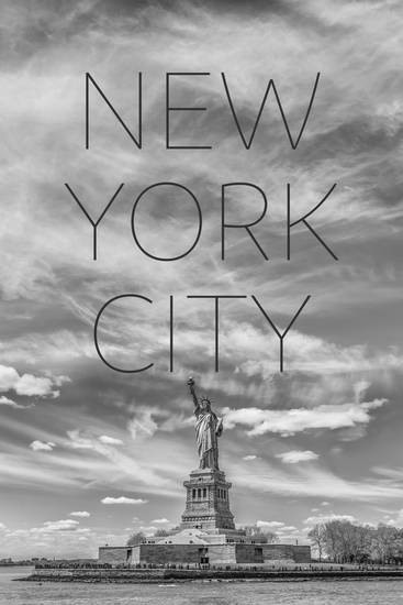 NYC Freiheitsstatue | Text & Skyline