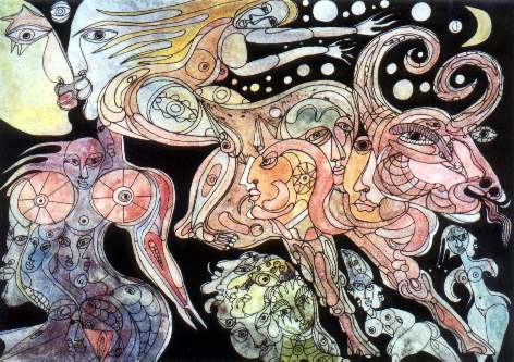 Zeus entführt Europa von Merlin Flu