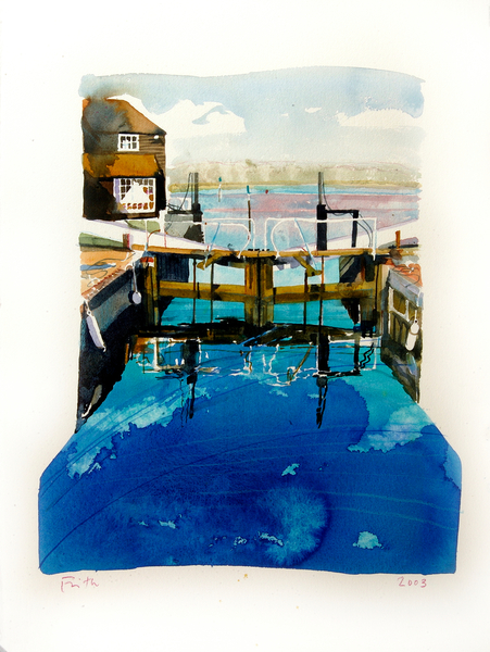 Lock gates & Mill von Michael Frith