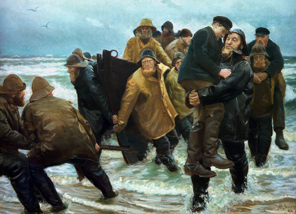 Die Mannschaft gerettet von Michael Peter Ancher