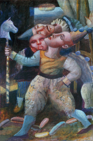 Circus Rites, 1998 (tempera on paper)  von Michael  Rooney