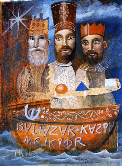 The Magi, 1996 (gouache on paper)  von Michael  Rooney