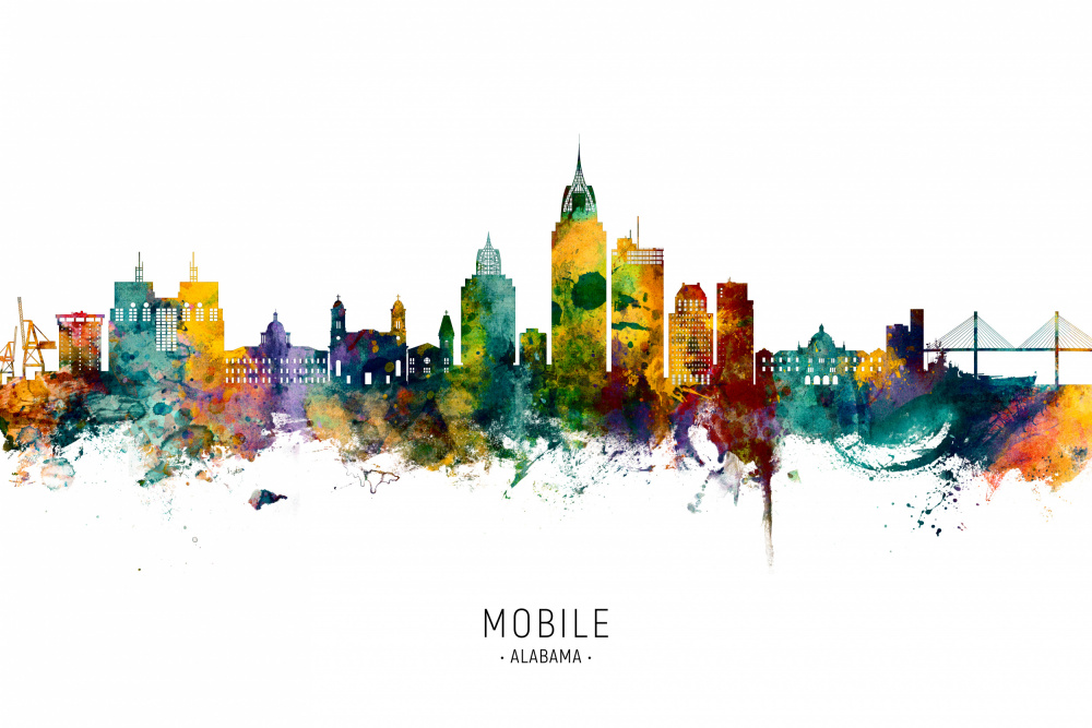 Mobile Alabama Skyline von Michael Tompsett