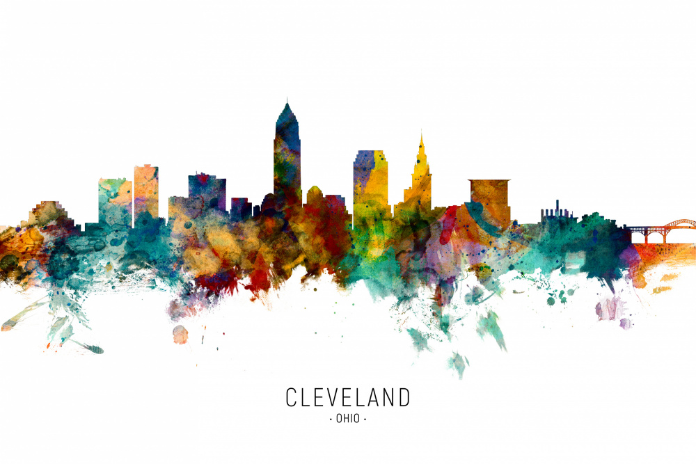 Cleveland Ohio Skyline von Michael Tompsett