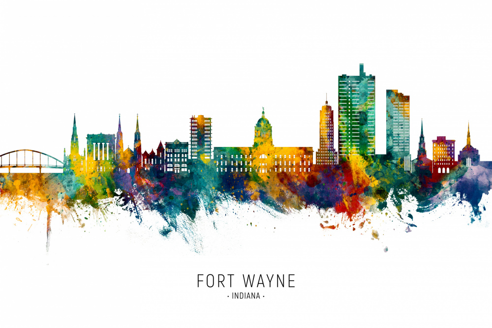 Fort Wayne Indiana Skyline von Michael Tompsett