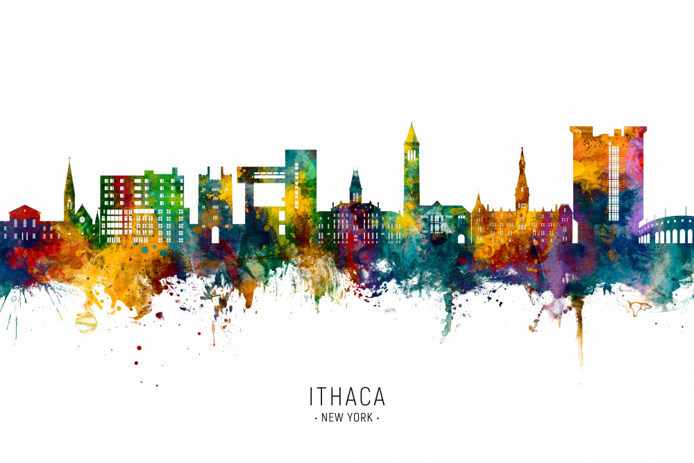 Ithaca New York Skyline von Michael Tompsett