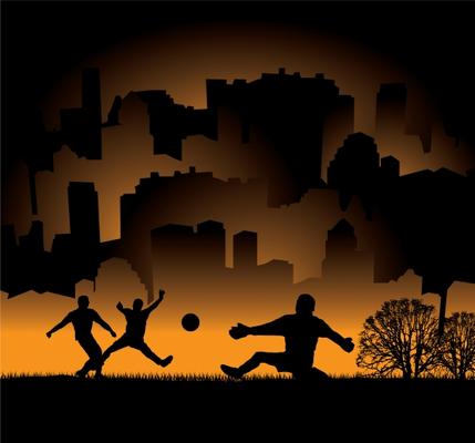 Football Silhouette von Michael Travers